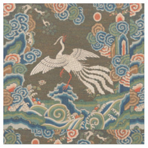 Antike chinesische weiße Vogel-Seidenstickerei-Dru Stoff
