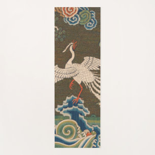 Antike chinesische weiße Vogel-Seidenstickerei-Dru Yogamatte