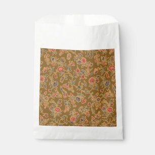Antike Chinoiserie-Blumenbrokat 18. Jahrhundert  Geschenktütchen