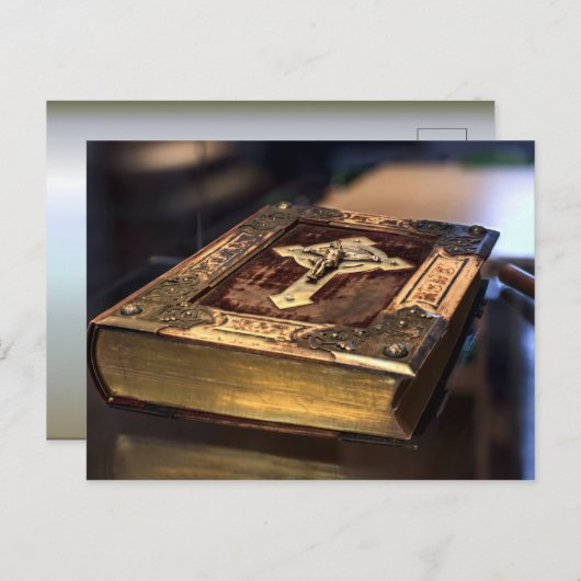 Antike Christliche Bibel Postkarte (Vorne/Hinten)