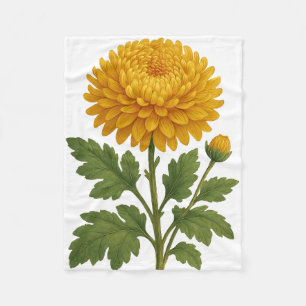 Antike Chrysantheme Fleecedecke