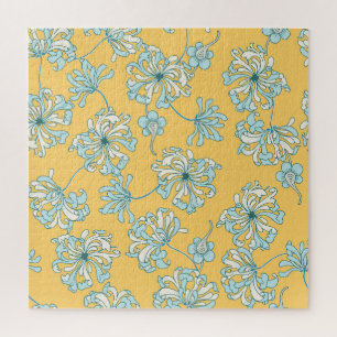 Antike Chrysanthemenblumen, orientalisches Muster. Puzzle