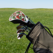 Antike Clematis Coccinea Rote Blumenkunst Golf Headcover (In SItu)