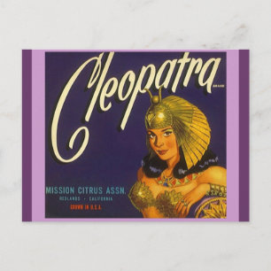 Antike Cleopatra Obstkisten Etiketten Postkarten