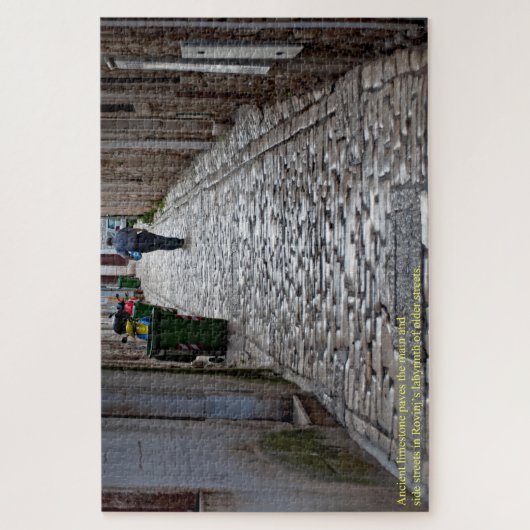 Antike Cobblestone Straße Rovinj Grosses Kroatien Puzzle (Vertikal)