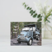 Antike COE Dumptruck Postcard2 - anpassen Postkarte (Stehend Vorderseite)