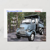 Antike COE Dumptruck Postcard2 - anpassen Postkarte (Vorne/Hinten)