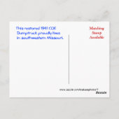 Antike COE Dumptruck Postcard2 - anpassen Postkarte (Rückseite)