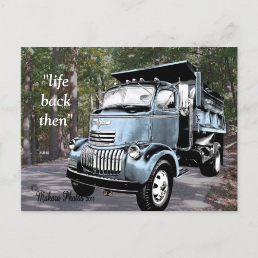 Antike COE Dumptruck Postcard2 - anpassen Postkarte (Vorderseite)