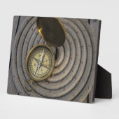 Antike Compass On Vorsprung Deck Fotoplatte (Seite)