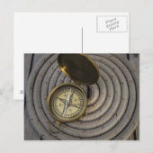 Antike Compass On Vorsprung Deck Postkarte (Vorne/Hinten)