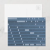 Antike Computer-Lochkarte Postkarte (Vorne/Hinten)