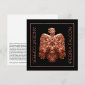 Antike Copper Peoria Falcon Restaurierte Karte (Vorne/Hinten)