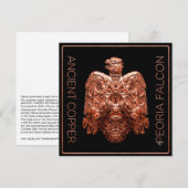 Antike Copper Peoria Falcon Restaurierte Karte (Vorne/Hinten)
