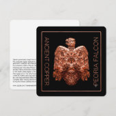 Antike Copper Peoria Falcon Restaurierte Karte (Vorne/Hinten)