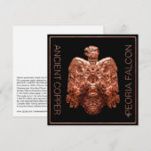 Antike Copper Peoria Falcon Restaurierte Karte (Vorne/Hinten)