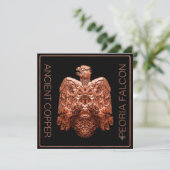 Antike Copper Peoria Falcon Restaurierte Karte (Stehend Vorderseite)