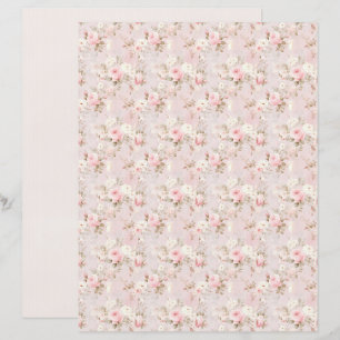 Antike Coquette Rose Blumen Scrapbook Papier