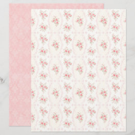 Antike Coquette Rose Blumen Scrapbook Papier