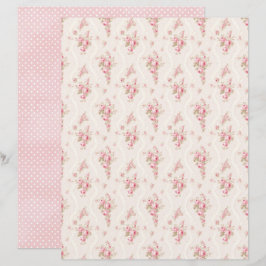 Antike Coquette Rose Blumen Scrapbook Papier