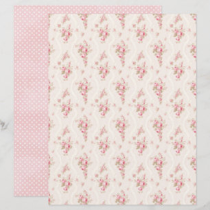 Antike Coquette Rose Blumen Scrapbook Papier