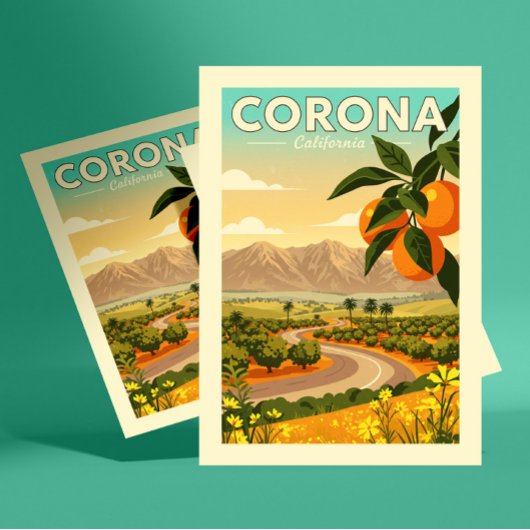 Antike Corona California Postkarte