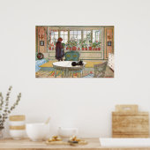 Antike Cottagecore Botanische Fensterblumen Poster (Küche)