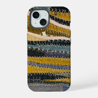 Antike Crazy Quilt Handyhülle iPhone 15 Hülle