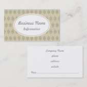 Antike Cream Lace Business Card Visitenkarte (Vorne/Hinten)