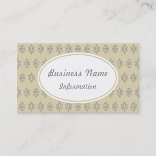 Antike Cream Lace Business Card Visitenkarte (Vorderseite)