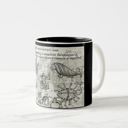 Antike Cryptozoology-Tasse Zweifarbige Tasse (VorderseiteRechts)