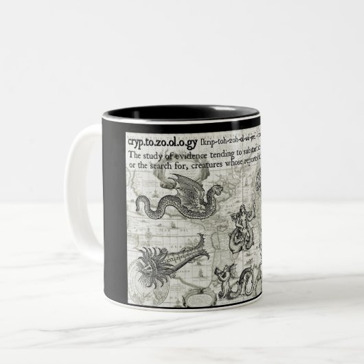 Antike Cryptozoology-Tasse Zweifarbige Tasse (Vorderseite Links)