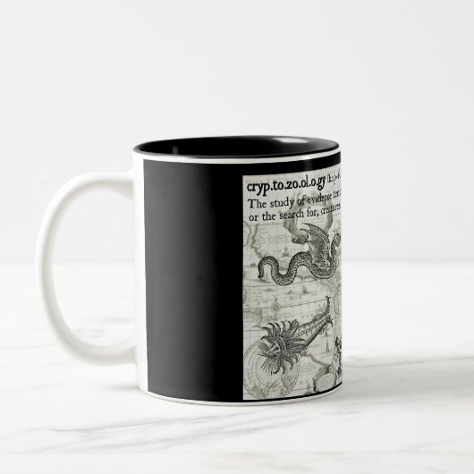 Antike Cryptozoology-Tasse Zweifarbige Tasse (Links)