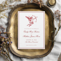 Antike Cupid Elegante Romantische Rote Hochzeit
