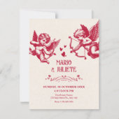 Antike Cupid-Liebe Hochzeit  Einladung (Vorderseite)