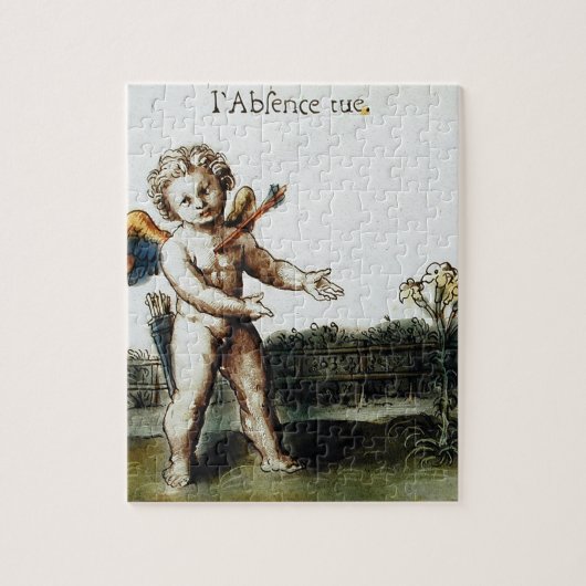 Antike Cupid-Liebe Vermisst Sie Otto Van Veen Puzzle (Vertikal)