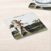 Antike Cupid-Liebe Vermisst Sie Otto Van Veen Rechteckiger Pappuntersetzer (angewinkelt)