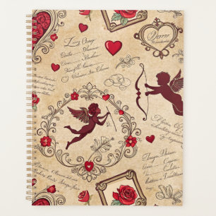 Antike Cupid-Liebe viktorianische Valentins-Kunst Planer