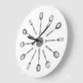 Antike Cutlery Wall Clock Große Wanduhr (Winkel)