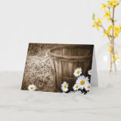 Antike Daisy Karte (Gelbe Blume)