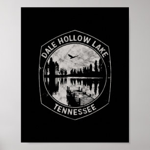 Antike Dale Hollow Lake Tennessee Outdoor-Ferien Poster