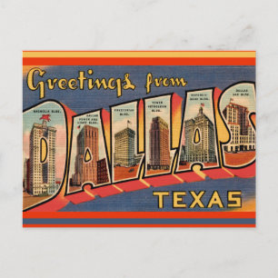 Antike Dallas Texas Postkarte