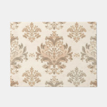 Antike Damast Elegante Beige Französische Farmhaus