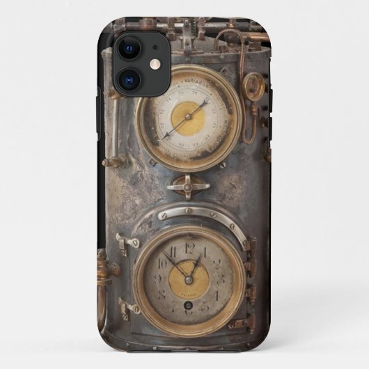 Antike Dampf-Punk-Uhr Case-Mate iPhone Hülle (Rückseite)