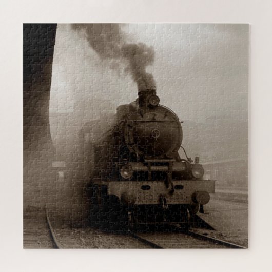Antike Dampflokomotive Eisenbahn Puzzle (Horizontal)