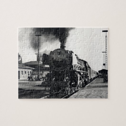 Antike Dampflokomotive Eisenbahn Puzzle (Horizontal)