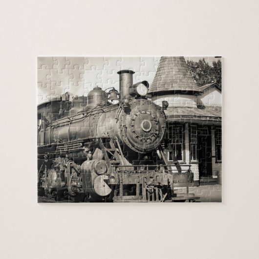 Antike Dampflokomotive Eisenbahn Puzzle (Horizontal)
