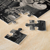Antike Dampflokomotive Eisenbahn Puzzle (Seite)