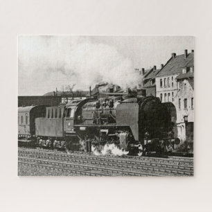 Antike Dampflokomotive Zug Eisenbahn Puzzle