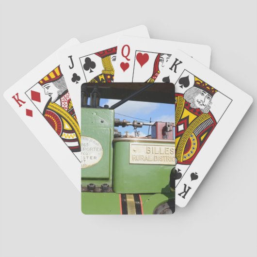 Antike Dampfwalze Spielkarten (Rückseite)